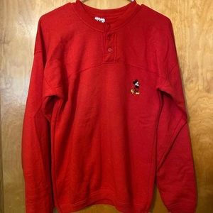 Vintage Disney Wear Red Mickey Mouse Sweatshirt Small